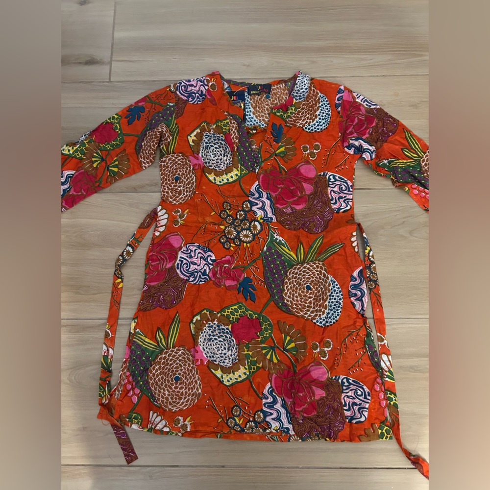 NWT Junglee Billee Lightweight Cotton Belted Dress India M